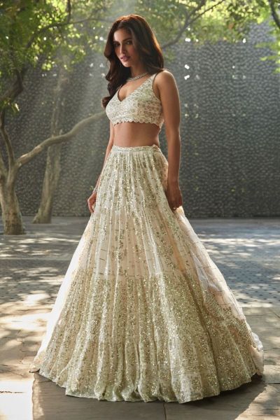 Lehenga Choli outstanding cream color