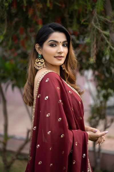 Lehenga choli Maroon color