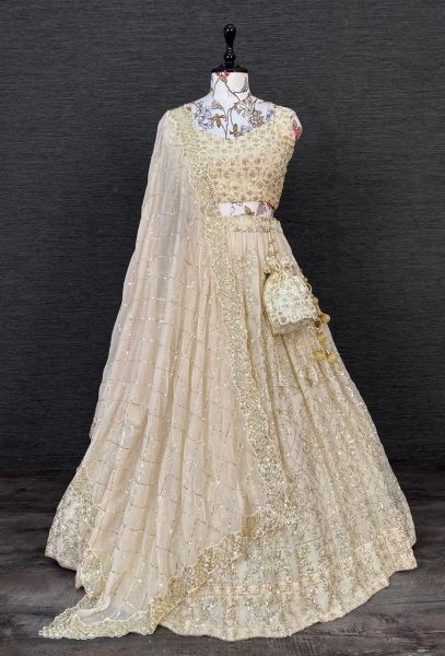 Lehenga Choli outstanding cream color