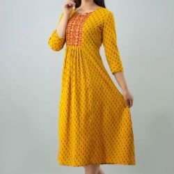 Butti Jaipuri print gown