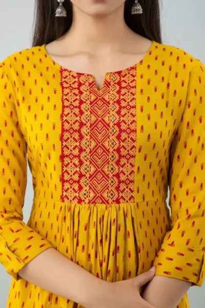 Butti Jaipuri print gown