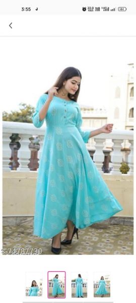 Froral print gown